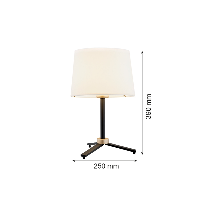 Argon 8319 - Bordlampe CAVALINO 1xE27/15W/230V 39 cm cremefarvet/sort