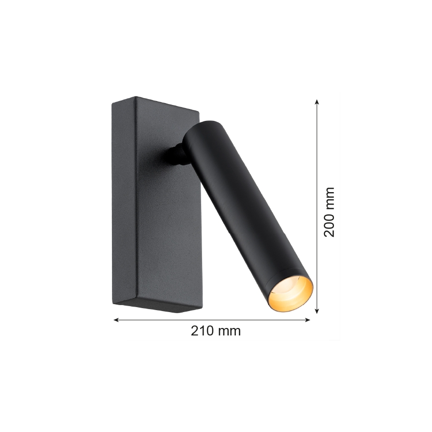 Argon 8328 - LED vægspot RIO LED/4,2W/230V 3000K sort
