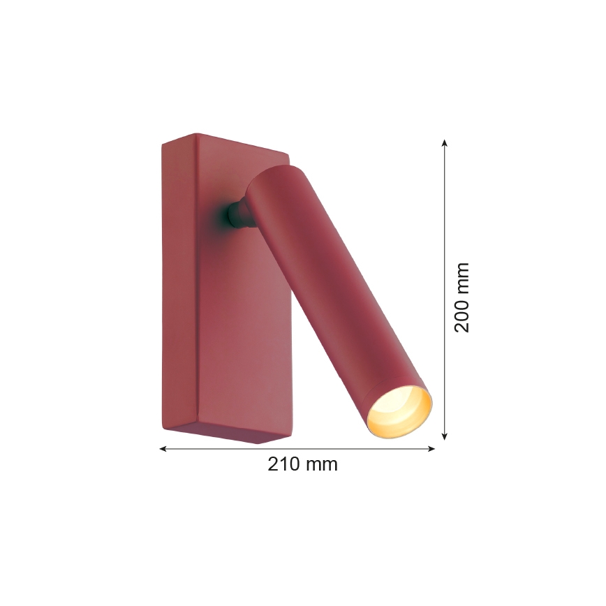 Argon 8330 - LED vægspot RIO LED/4,2W/230V 3000K rød