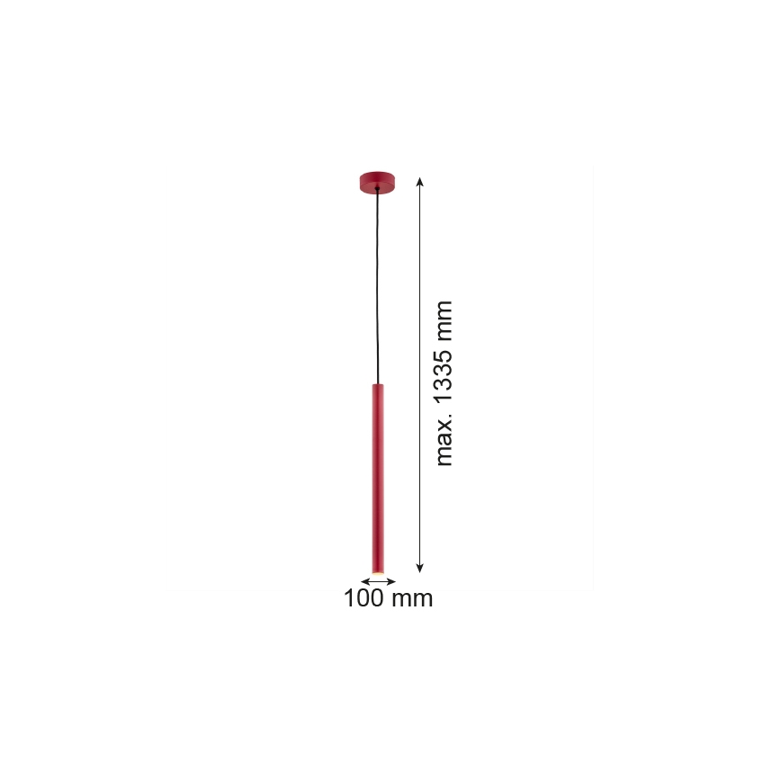 Argon 8331 - LED pendel RIO LED/4,2W/230V 3000K rød