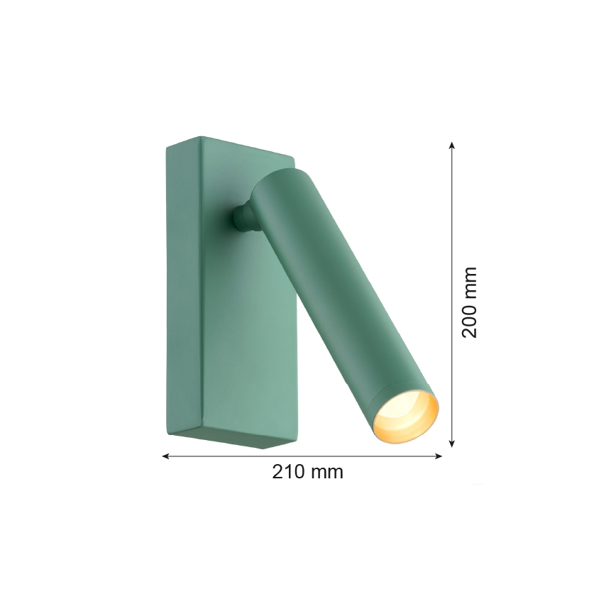 Argon 8332 - LED vægspot RIO LED/4,2W/230V 3000K grøn