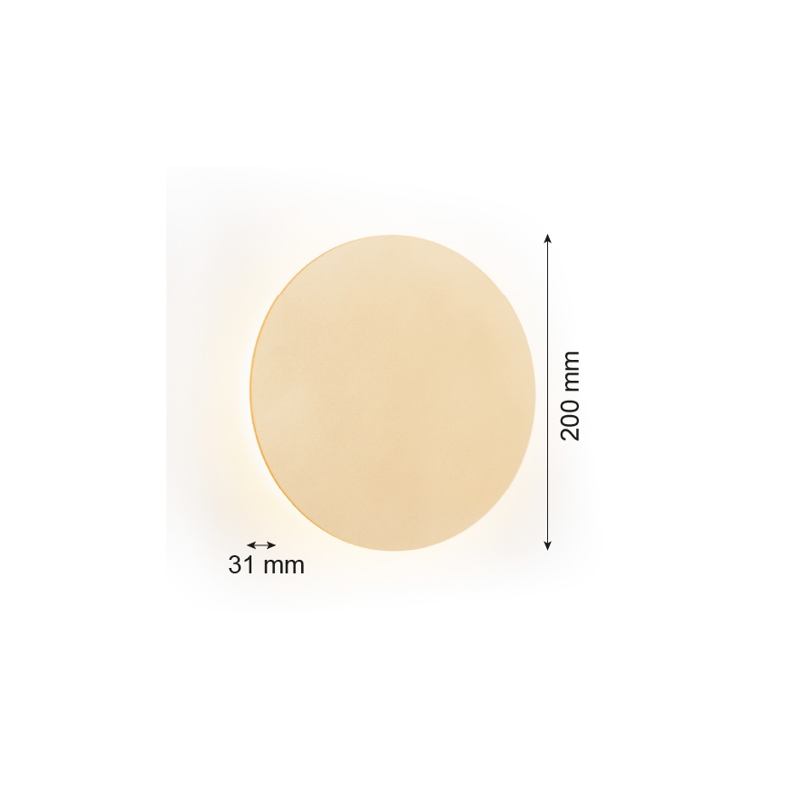 Argon 8351 - LED væglampe OREGON PLUS LED/4,5W/230V 3000K 20 cm guldfarvet
