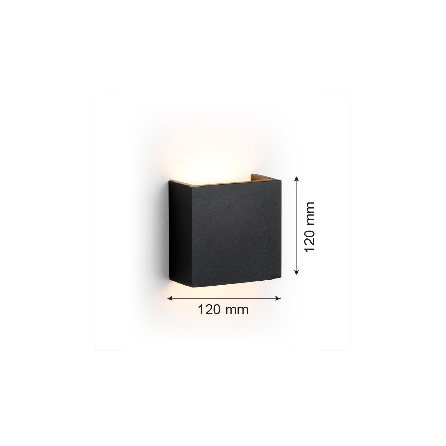Argon 8359 - LED væglampe GENT LED/3,6W/230V 3000K sort
