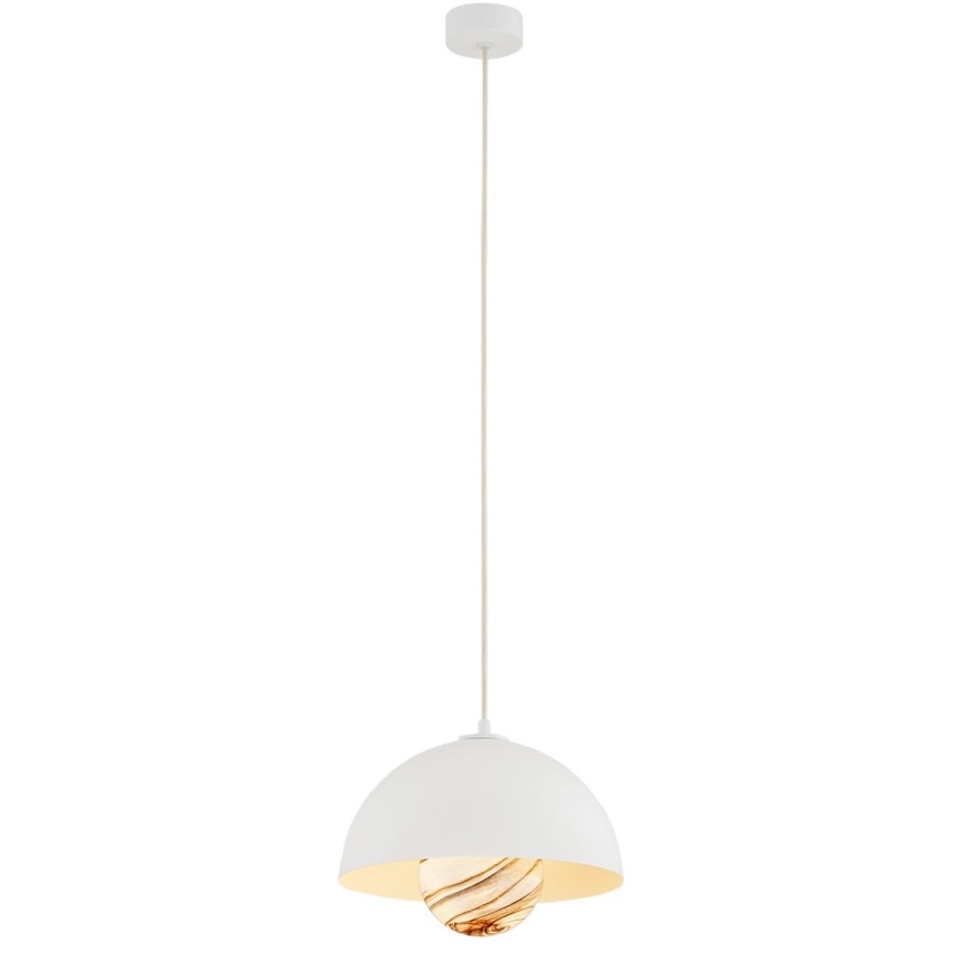 Argon 8443 - Pendel PIAVA 1xE14/7W/230V alabast hvid
