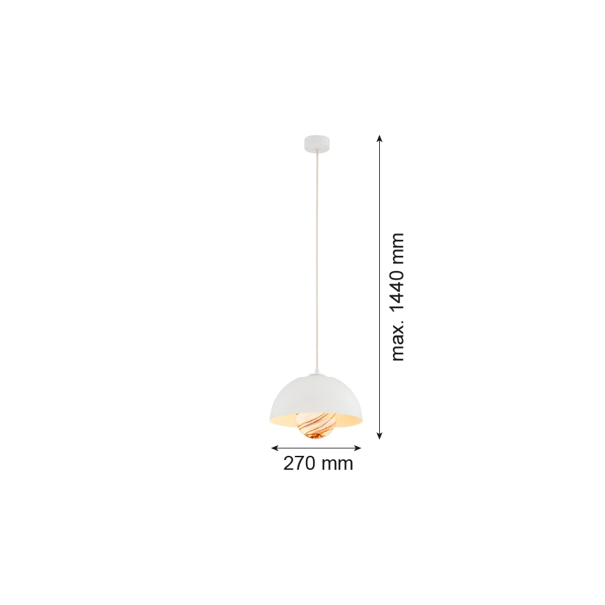 Argon 8443 - Pendel PIAVA 1xE14/7W/230V alabast hvid