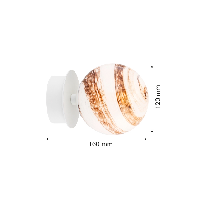 Argon 8454 - Væglampe FABIO 1xE14/7W/230V alabast hvid