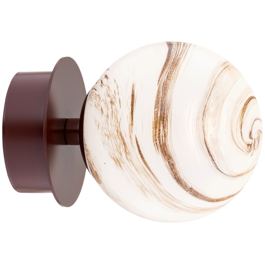 Argon 8455 - Væglampe FABIO 1xE14/7W/230V alabast brun