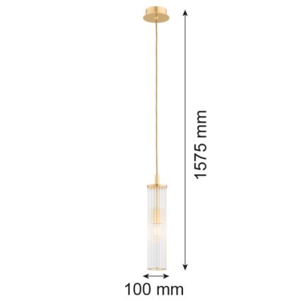 Argon 8489 - Pendel HAMPTON 1xE14/7W/230V guldfarvet