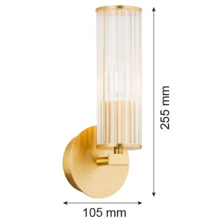 Argon 8497 - Væglampe HAMPTON 1xE14/7W/230V guldfarvet