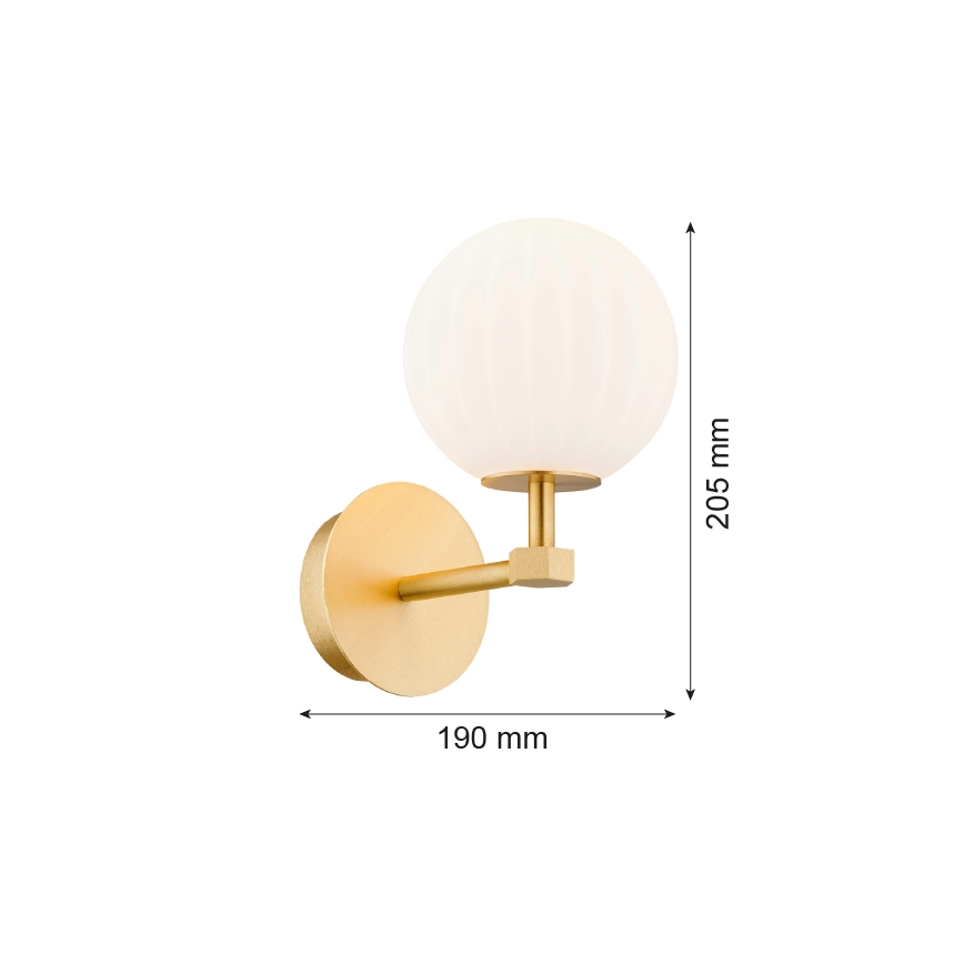 Argon 8502 - Væglampe PALOMA 1xE14/7W/230V guldfarvet/hvid