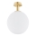 Argon 8505 - Loftlampe PALOMA 1xE27/15W/230V guldfarvet/hvid