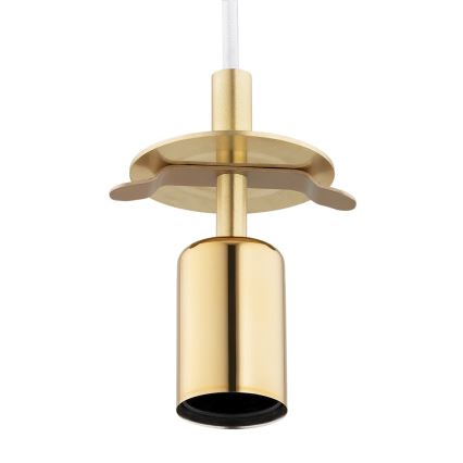 Argon 8507 - Pendel PALOMA 1xE27/15W/230V diameter 25 cm guldfarvet/hvid