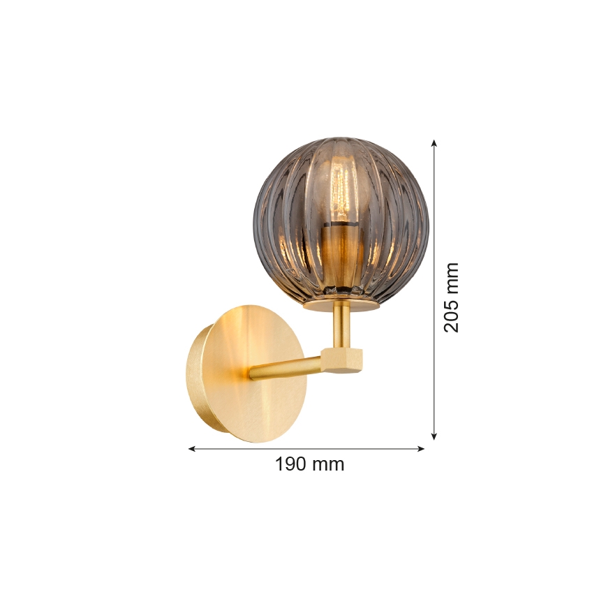 Argon 8508 - Væglampe PALOMA 1xE14/7W/230V guldfarvet/sort