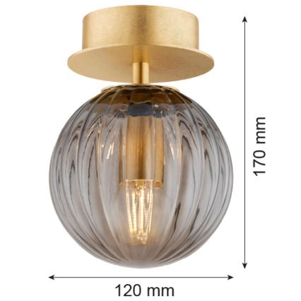 Argon 8510 - Væglampe PALOMA 1xE14/7W/230V guldfarvet/sort
