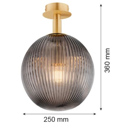 Argon 8511 - Loftlampe PALOMA 1xE27/15W/230V guldfarvet/sort