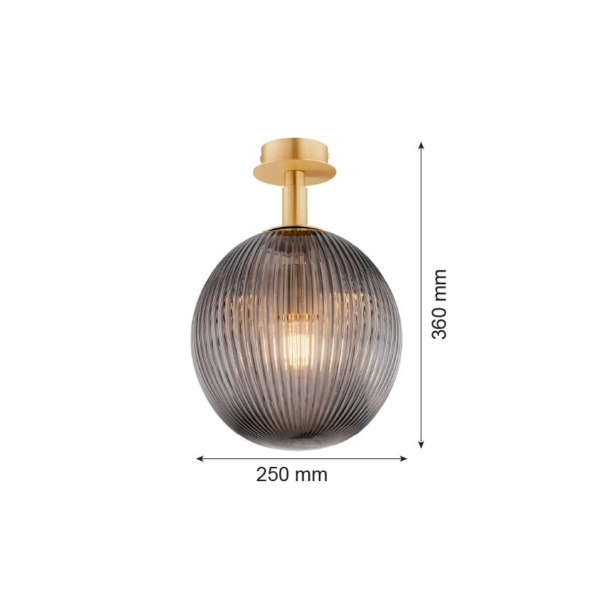 Argon 8511 - Loftlampe PALOMA 1xE27/15W/230V guldfarvet/sort