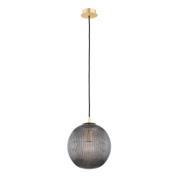 Argon 8513 - Pendel PALOMA 1xE27/15W/230V diameter 25 cm guldfarvet/sort