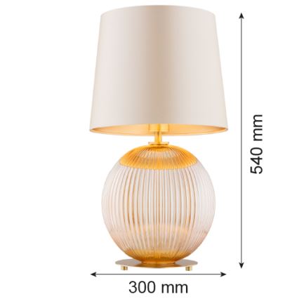Argon 8535 - Bordlampe HAMILTON 1xE27/15W/230V 54 cm cremefarvet/beige