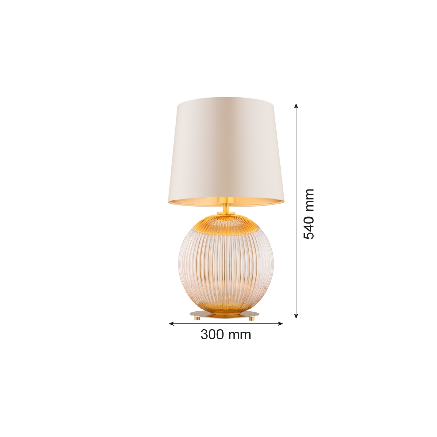 Argon 8535 - Bordlampe HAMILTON 1xE27/15W/230V 54 cm cremefarvet/beige