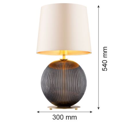 Argon 8538 - Bordlampe HAMILTON 1xE27/15W/230V 54 cm cremefarvet/sort