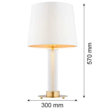 Argon 8540 - Bordlampe HAMPTON 1xE27/15W/230V 57 cm hvid