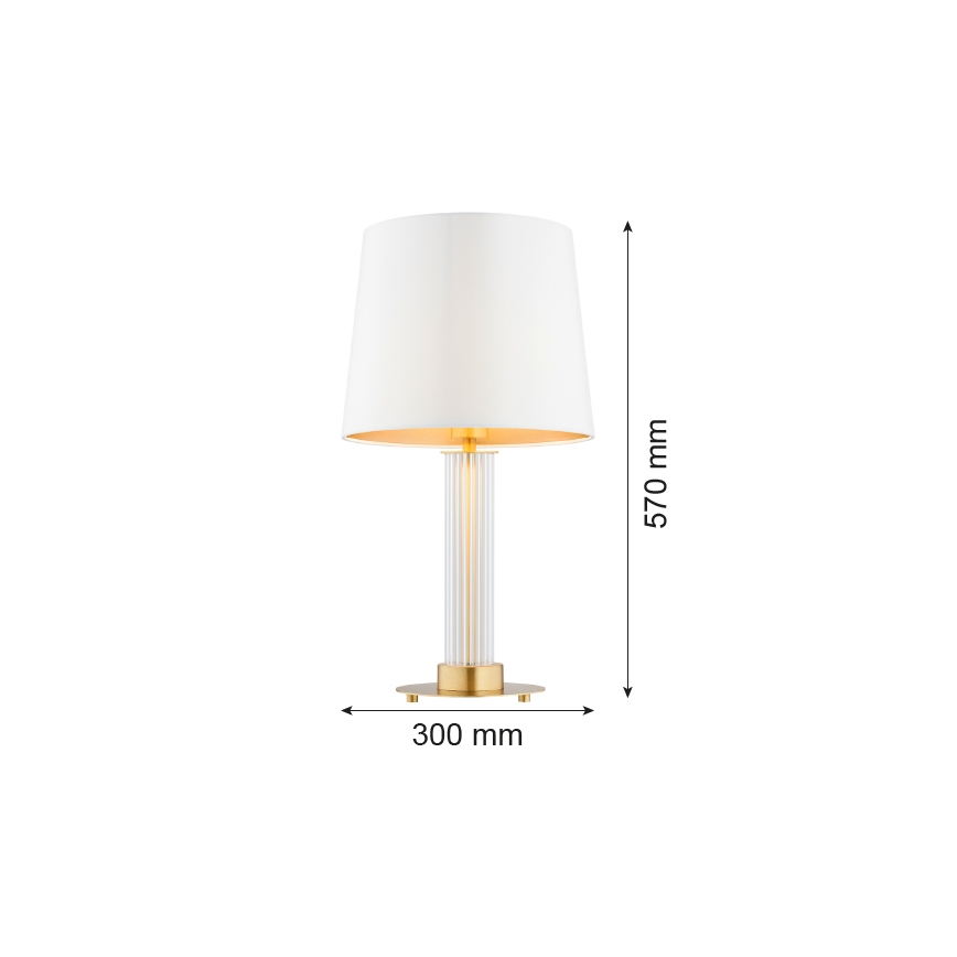 Argon 8540 - Bordlampe HAMPTON 1xE27/15W/230V 57 cm hvid
