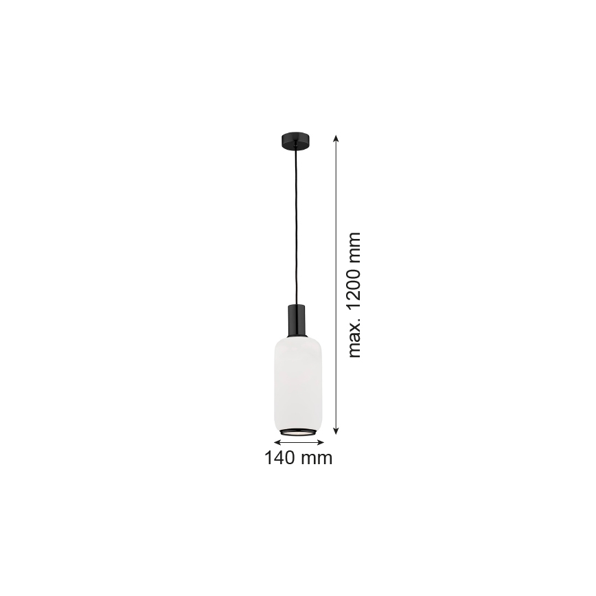 Argon 8563 - Pendel SAGUNTO PLUS 1xE27/15W/230V diameter 14 cm sort