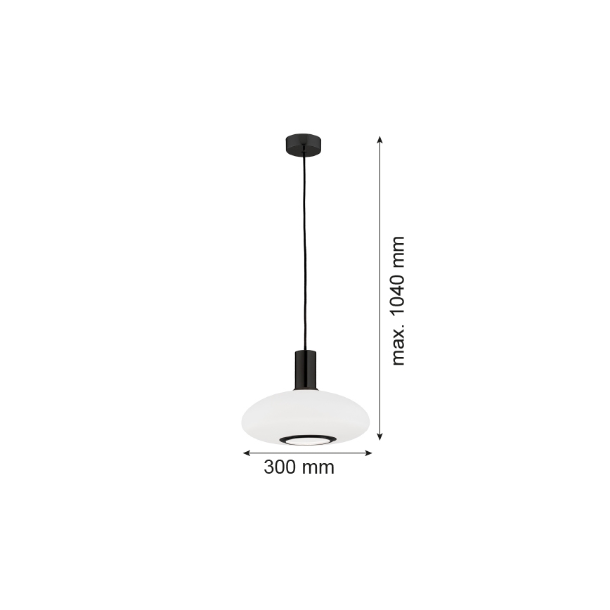 Argon 8565 - Pendel SAGUNTO PLUS 1xE27/15W/230V diameter 30 cm sort