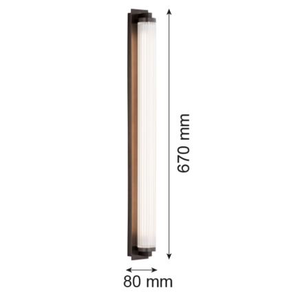 Argon 8623 - LED væglampe HAMPTON LED/34W/230V 3000K sort