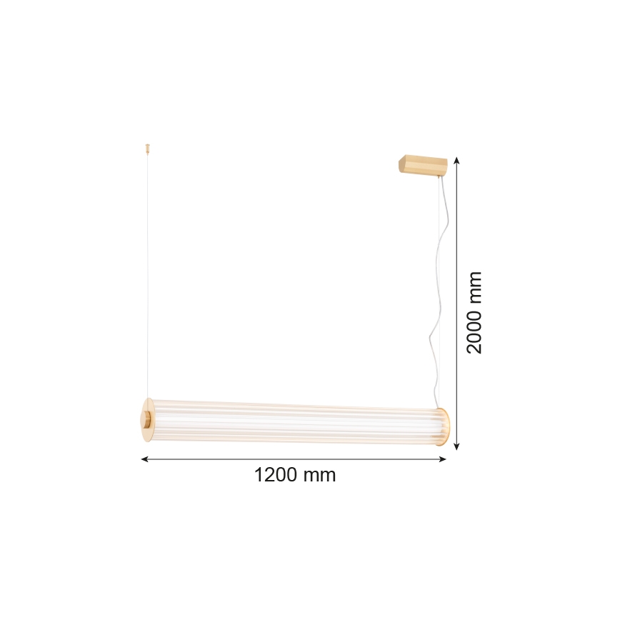 Argon 8624 - LED pendel HAMPTON LED/90W/230V 3000K 120 cm messing