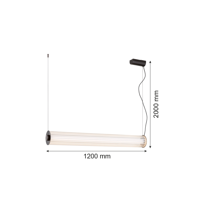 Argon 8625 - LED pendel HAMPTON LED/90W/230V 3000K 120 cm sort