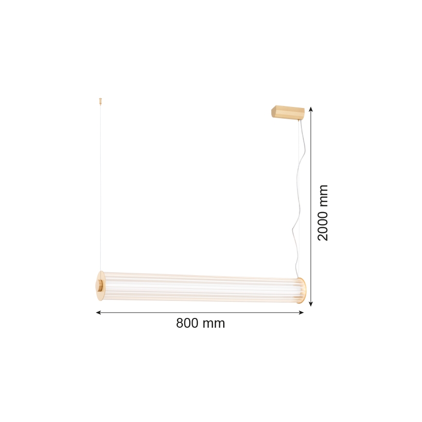 Argon 8627 - LED pendel HAMPTON LED/60W/230V 3000K 80 cm messing