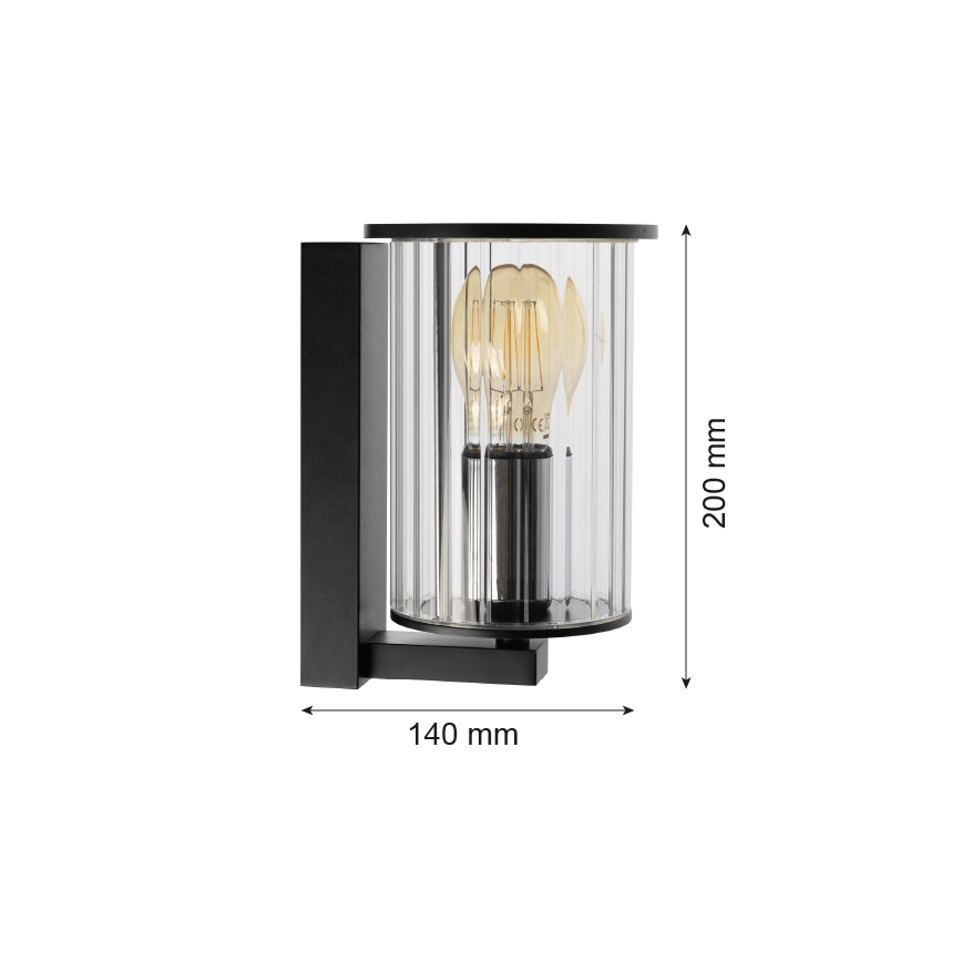 Argon 8748 - Udendørs væglampe NORFOLK 1xE27/15W/230V IP44 sort