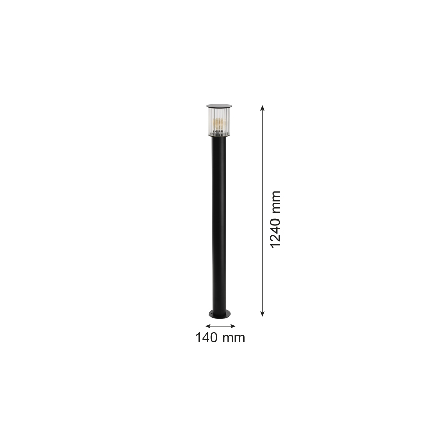 Argon 8750 - Udendørslampe NORFOLK 1xE27/15W/230V IP44 124cm sort