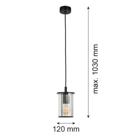 Argon 8751 - Udendørspendel NORFOLK 1xE27/15W/230V IP44 sort