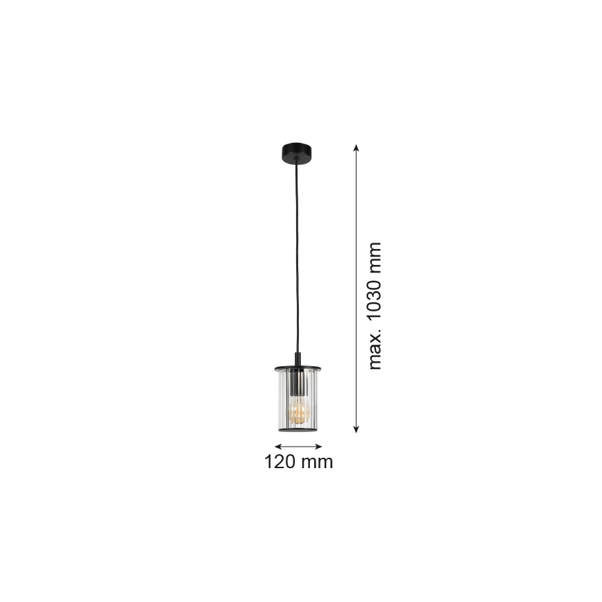 Argon 8751 - Udendørspendel NORFOLK 1xE27/15W/230V IP44 sort
