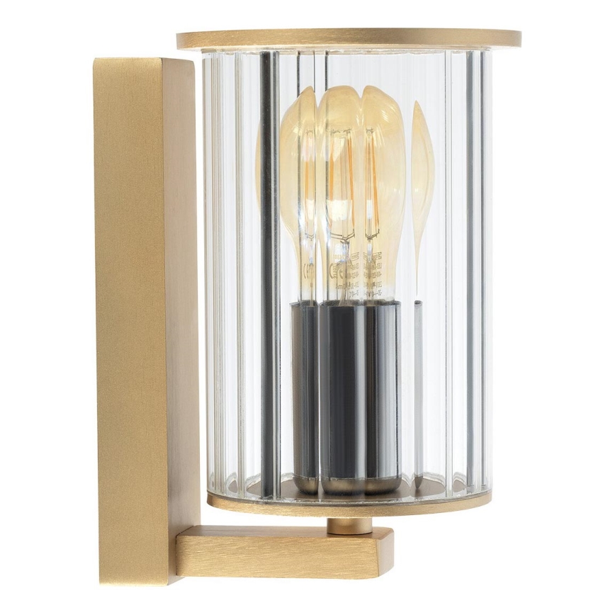 Argon 8752 - Udendørs væglampe NORFOLK 1xE27/15W/230V IP44 guldfarvet