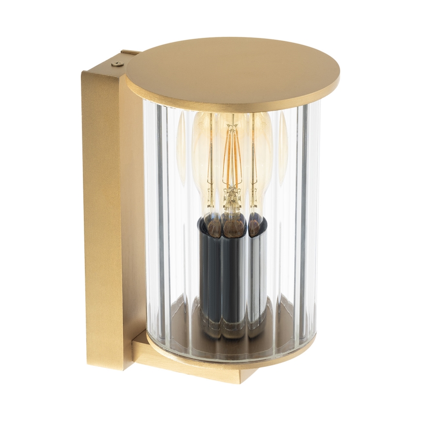 Argon 8752 - Udendørs væglampe NORFOLK 1xE27/15W/230V IP44 guldfarvet