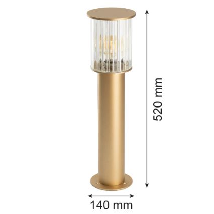Argon 8753 - Udendørslampe NORFOLK 1xE27/15W/230V IP44 52cm guldfarvet