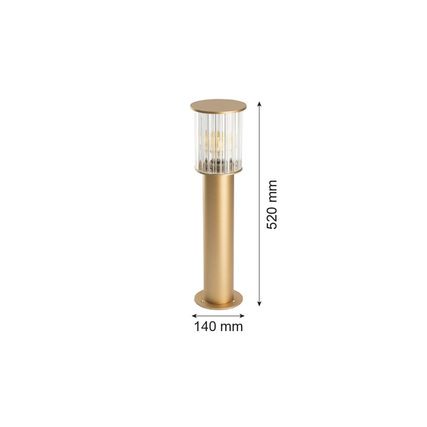 Argon 8753 - Udendørslampe NORFOLK 1xE27/15W/230V IP44 52cm guldfarvet