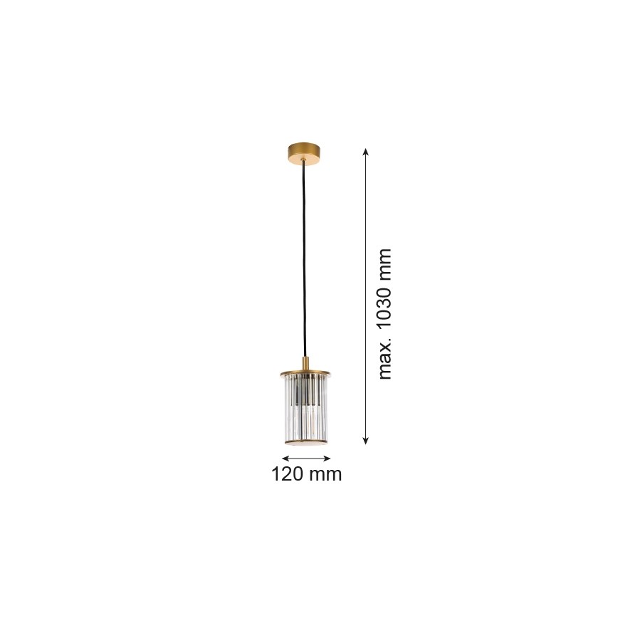 Argon 8755 - Udendørspendel NORFOLK 1xE27/15W/230V IP44 guldfarvet