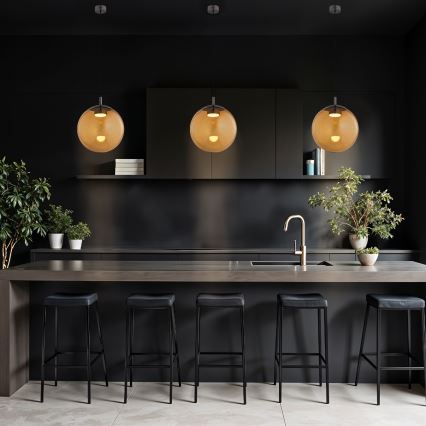 Argon 8831 - Pendel SACRAMENTO 1xGX53/8W/230V brun/røget