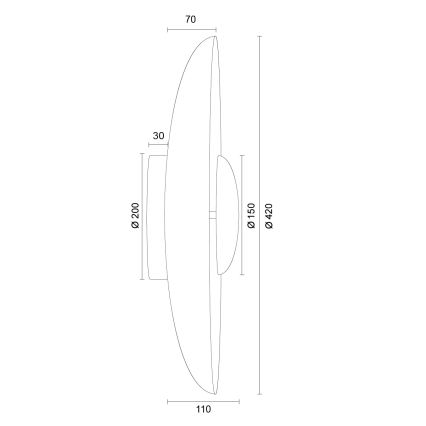 Argon 8863 - LED væglampe BOLTON LED/12,5W/230V 3000K hvid
