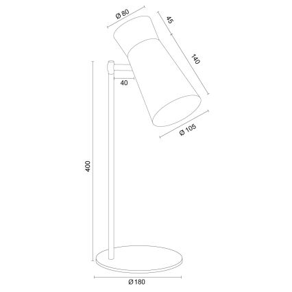 Argon 8874 - Bordlampe LORD 1xE14/7W/230V guldfarvet