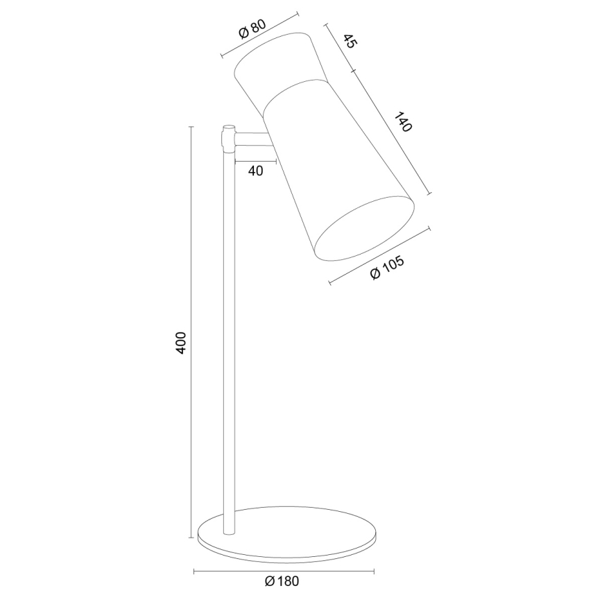 Argon 8874 - Bordlampe LORD 1xE14/7W/230V guldfarvet