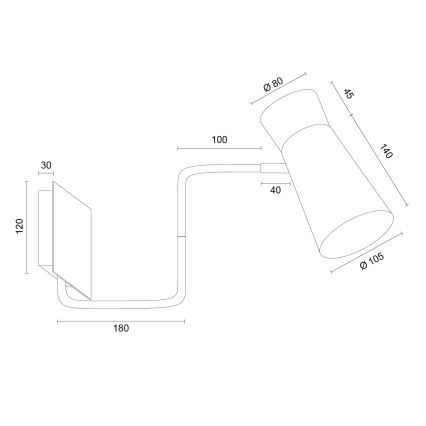 Argon 8879 - Væglampe LORD 1xE14/7W/230V hvid