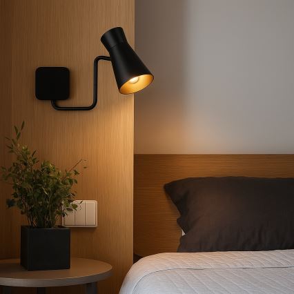 Argon 8880 - Væglampe LORD 1xE14/7W/230V sort