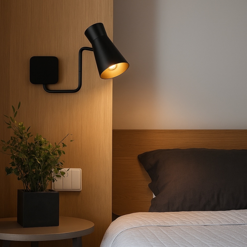 Argon 8880 - Væglampe LORD 1xE14/7W/230V sort