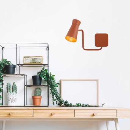 Argon 8882 - Væglampe LORD 1xE14/7W/230V terracottafarvet