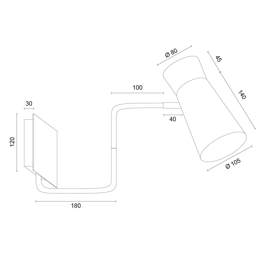 Argon 8884 - Væglampe LORD 1xE14/7W/230V guld